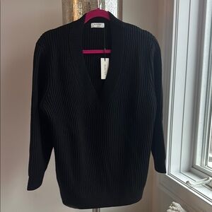 Babaton Black V-Neck Sweater